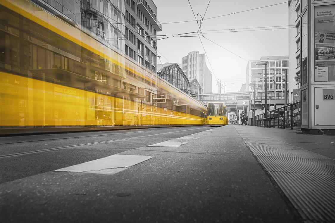 Image of blurry train