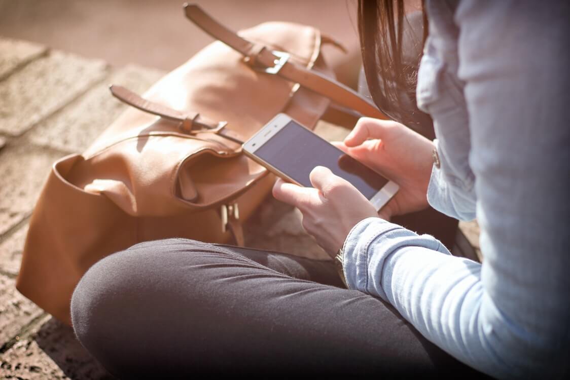 Image of person using a mobile phone
